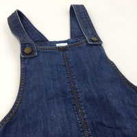 Mid Blue Denim Dungaree Dress - Girls 11-12 Years