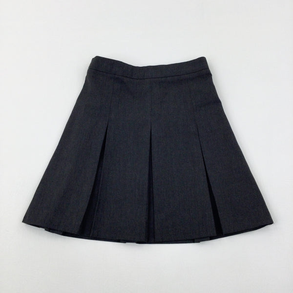 Charcoal Grey Pleated School Skirt - Girls 5-6 Years