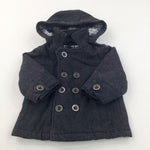 Charcoal Grey Fabric Duffle Coat - Boys 9-12 Months