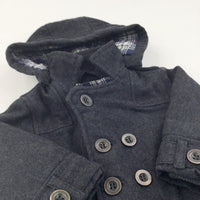 Charcoal Grey Fabric Duffle Coat - Boys 9-12 Months