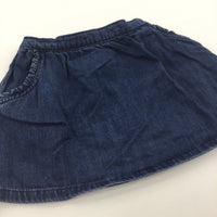 Dark Blue Denim Skirt - Girls 18-24 Months