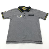 Black & White Polo Shirt - Boys 6-7 Years