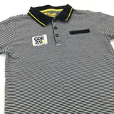 Black & White Polo Shirt - Boys 6-7 Years