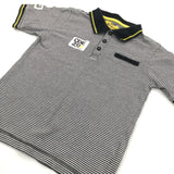 Black & White Polo Shirt - Boys 6-7 Years