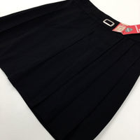 **NEW** Black Pleated School Skirt (Waist 29inch) With Adjustable Waist - Girls 14-16 Years