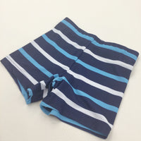 Navy, Blue & White Striped Swimming Trunks - Boys 12-18 Months