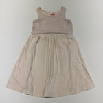 Pale Peach Jersey Dress with Lacey Overlay Panel - Girls 7-8 Years