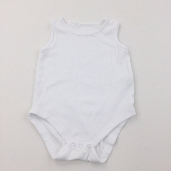 White Sleeveless Bodysuit - Boys/Girls 12-18 Months