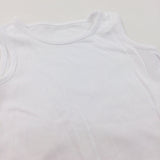 White Sleeveless Bodysuit - Boys/Girls 12-18 Months