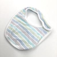 Pastel Stripes Jersey Bib - Boys One Size