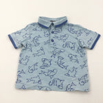 Sharks Blue Polo Shirt - Boys 12-18 Months