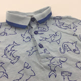 Sharks Blue Polo Shirt - Boys 12-18 Months