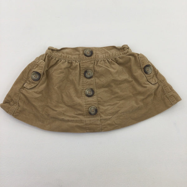 Tan Cord Skirt - Girls 9-12 Months