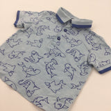 Sharks Blue Polo Shirt - Boys 12-18 Months