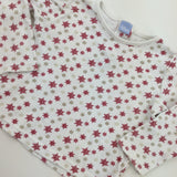 Snowflakes White Red & Gold Long Sleeve Top - Girls 9-12 Months