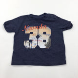 'Nevada 38' Blue Mottled T-Shirt - Boys 0-3 Months