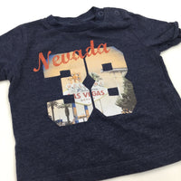 'Nevada 38' Blue Mottled T-Shirt - Boys 0-3 Months