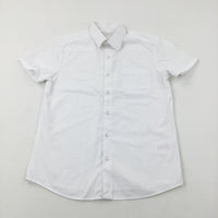 White Short Sleeve School Shirt - Boys 9-10 Years