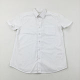 White Short Sleeve School Shirt - Boys 9-10 Years