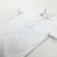 White Short Sleeve School Shirt - Boys 9-10 Years