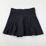 Charcoal Grey Pleated School Short Culottes - Girls 6-7 Years