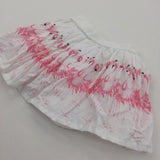 Flamingos Pink & White Lightweight Cotton Skirt - Girls 12-18 Months
