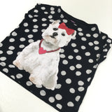 Scotty Dog Black & White Spotty Belly Top T-Shirt - Girls 6-7 Years