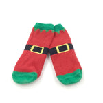 Santa Red & Green Christmas Socks - Boys/Girls 6-12 Months