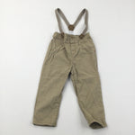 Cream Trousers with Braces - Boys 12-18 Months