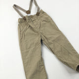 Cream Trousers with Braces - Boys 12-18 Months