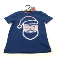 **NEW** Father Christmas in Shades Blue T-Shirt - Boys/Girls 3 Years