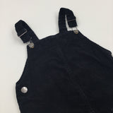 Black Corduroy Dungaree Dress - Girls 7-8 Years