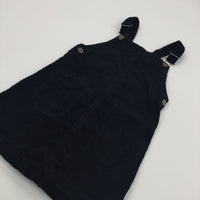 Black Corduroy Dungaree Dress - Girls 7-8 Years