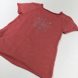 Sequins Coral Pink Knitted Sleeveless Jumper - Girls 7-8 Years