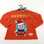**NEW** 'Merry & Bright' Thomas The Tank Engine Red Long Sleeve Christmast Top - Boys 18-24 Months