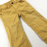 Yellow Jeans with Elastic Waist - Boys 12-18 Months