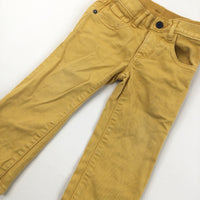 Yellow Jeans with Elastic Waist - Boys 12-18 Months