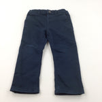 Dark Navy Chino Trousers with Adjustable Waistband - Boys 2-3 Years