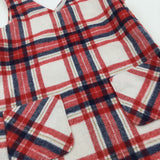 Red, Navy & White Check Dress - Girls 3-4 Years