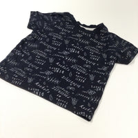 'Super Heroes, Spaceships, Big Trucks' Navy T-Shirt - Boys 9-12 Months