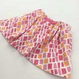 Diamonds Pink, Orange & White Jersey Skort- Girls 2 Years