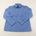 Blue Long Sleeve School Shirt - Boys 13-14 Years