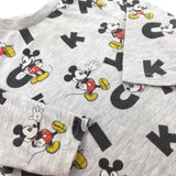 Mickey Mouse Grey Long Sleeve Top - Boys 3-6 Months