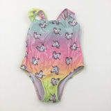 Unicorns Colourful Sparkly Swimming Costume - Girls 2-3 Years