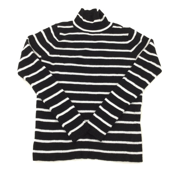 Black & White Stripe Jumper  - Girls 11-12 Years