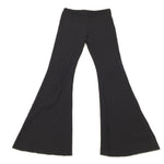 Black Ribbed Flared Trousers - Girls 11-12 Years