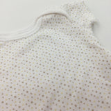 Brown and Yellow Spotty Short Sleeve Bodysuit - Boys/Girls Tiny Baby