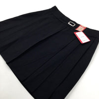 **NEW** Black Pleated School Skirt (Waist 29inch) With Adjustable Waist- Girls 14-16 Years