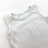 White Sleeveless Bodysuit - Boys/Girls Newborn