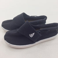 Sailing Boat Motif Black Velcro Deck Shoes - Boys - Shoe Size 5